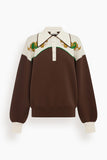 Alemais Lasso Knit Polo in Chocolate