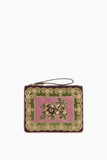 Alemais Lacey Embroidered Clutch in Multi