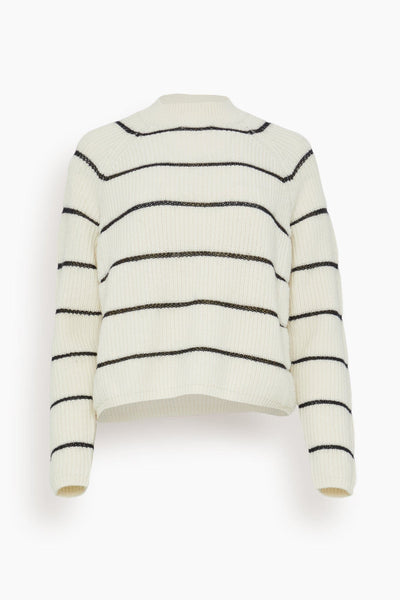 Relief Stripes Sweater in Cream
