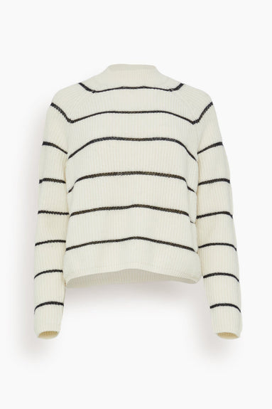 Odeeh Sweaters Relief Stripes Sweater in Cream