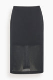 Bite Studios Moon Sheer Organic Cotton Crepe Skirt in Black