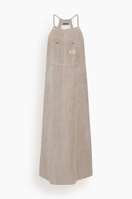 Relaxed Strappy Dress in Stone Grey