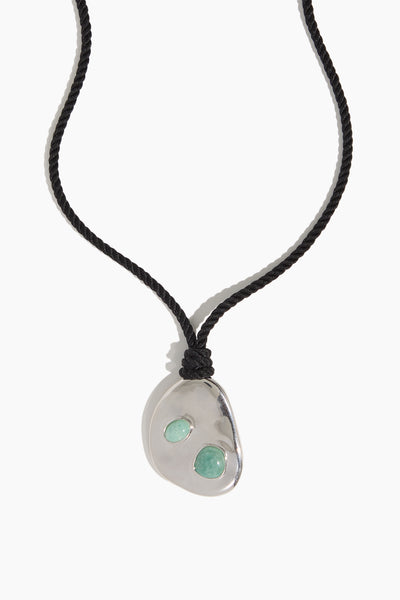 Luna Pendant Necklace in Silver Multi