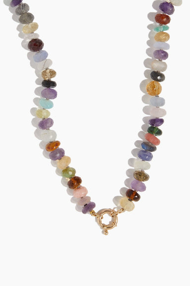 Vintage La Rose Necklaces Mixed Stone Necklace with 14k Gold Clasp