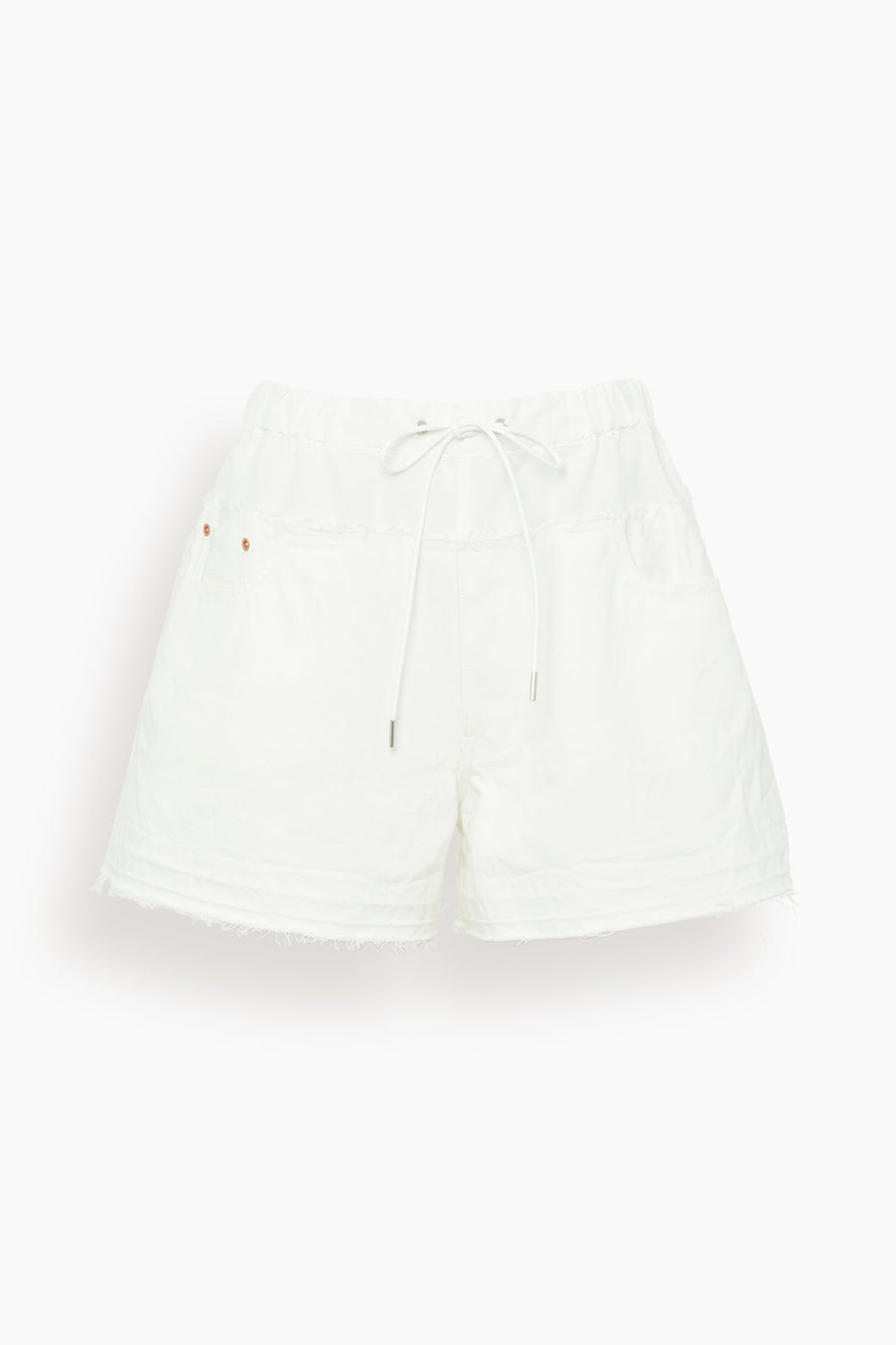 Sacai Shorts Denim Shorts in Off White