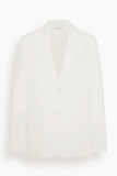 Another Tomorrow Relaxed Blazer in Off White