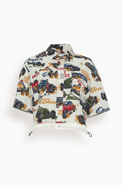 sacai 25ss car race tropical print 半袖シャツ Sacai Car Race / Tropical Print Shirt in Ivory – Hampden