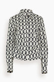Amir Taghi Suki Top in Ecru and Black