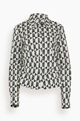 Suki Top in Ecru and Black