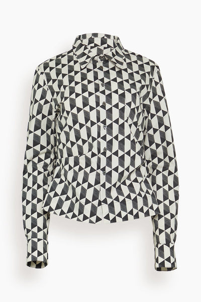 Suki Top in Ecru and Black