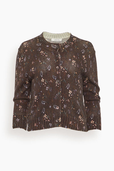 Blossom Statements Cardigan in Winter Blossom Dark Brown