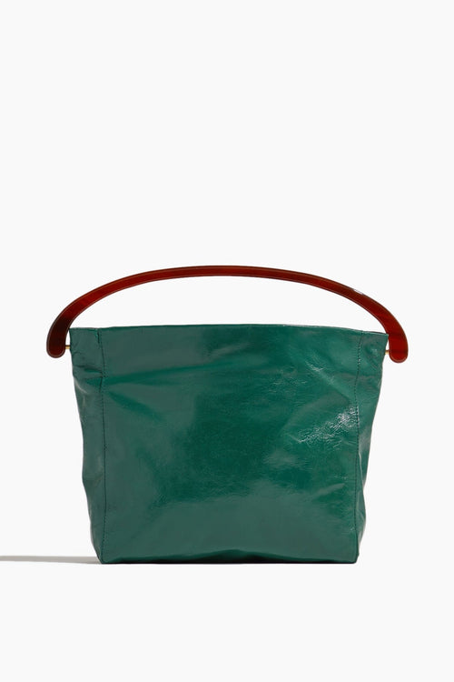 Dries Van Noten Top Handle Bags Crisp Top Handle Bag in Petrol