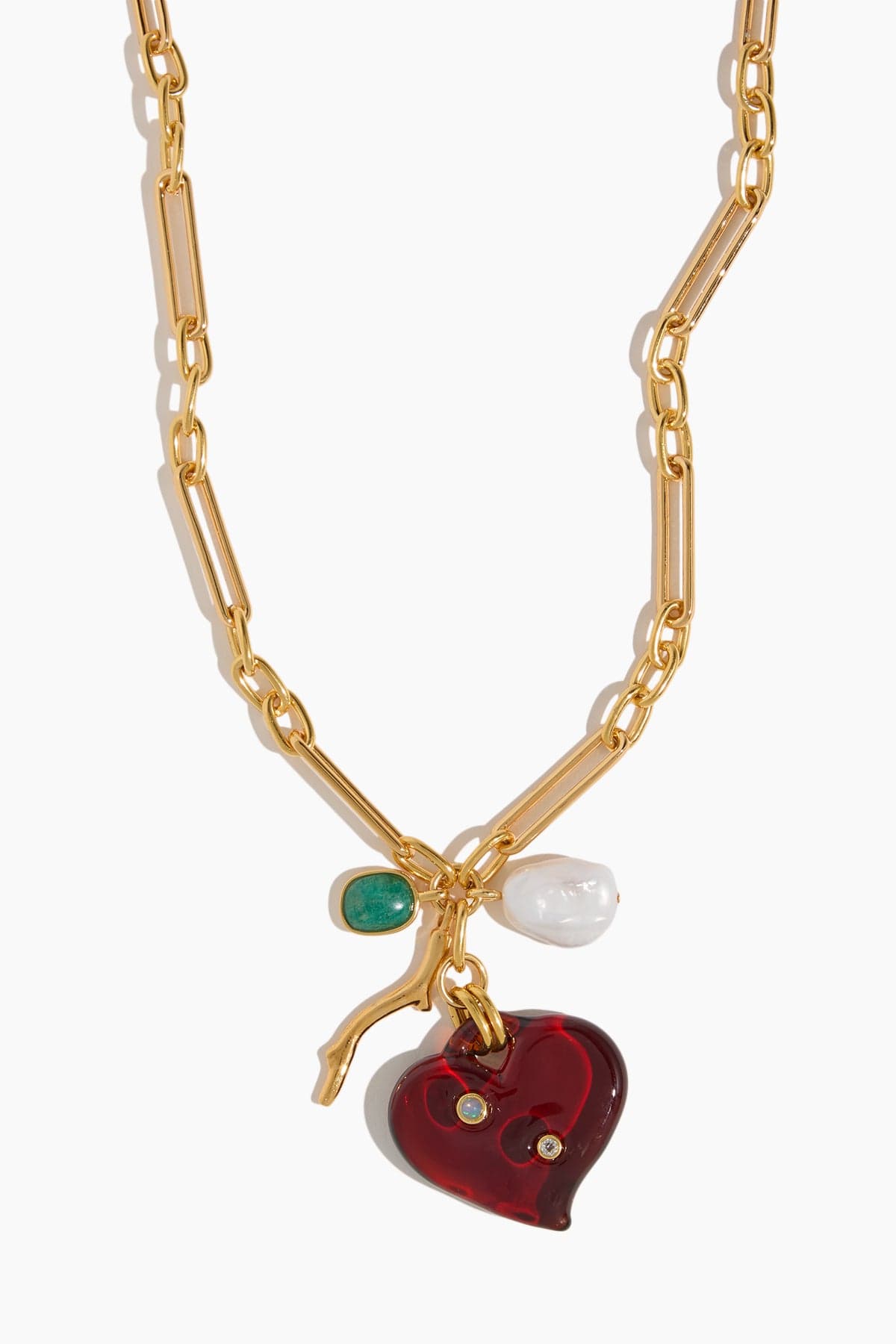 Lizzie Fortunato Necklaces Murano Heart Necklace in Multi Lizzie Fortunato Murano Heart Necklace in Multi