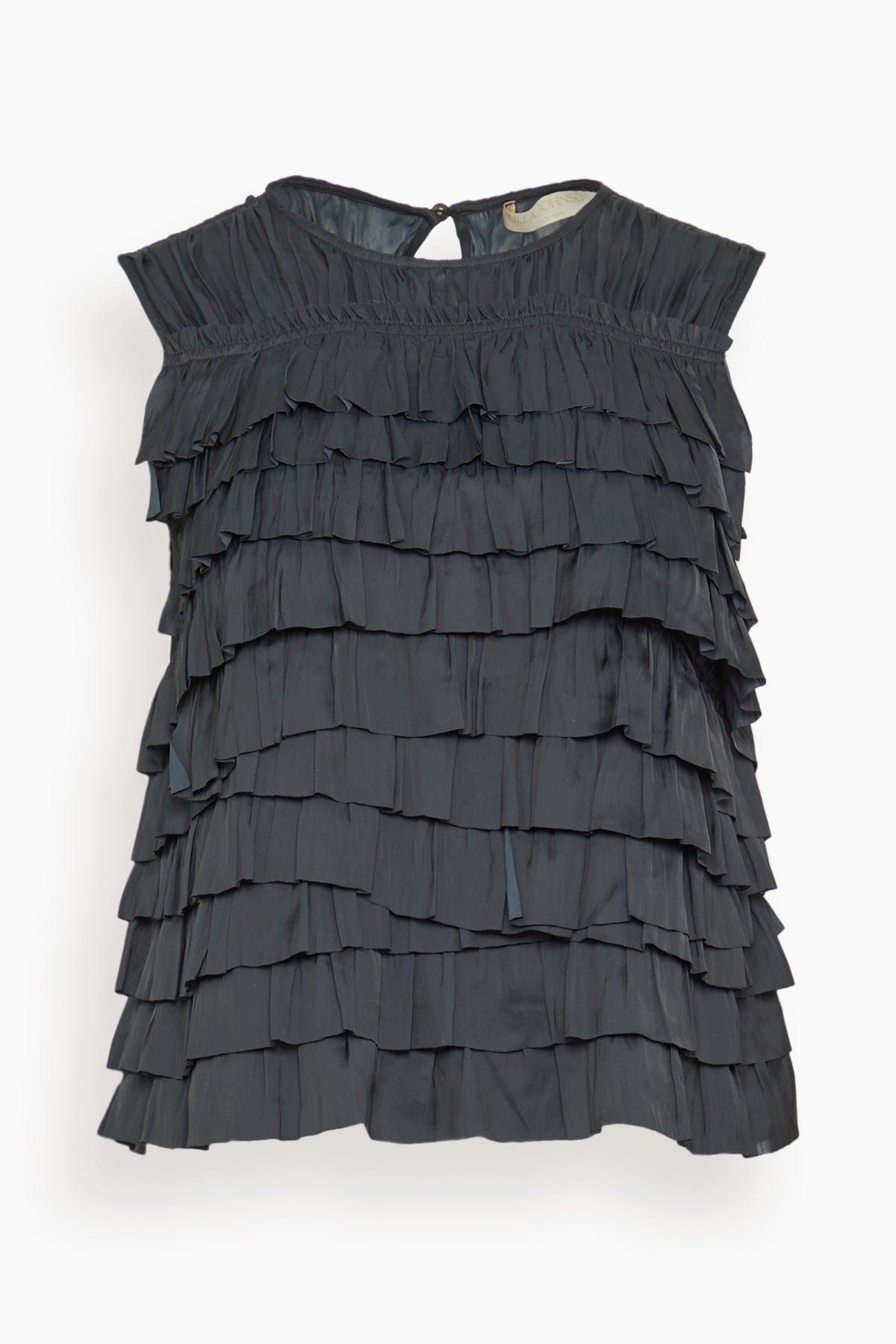 Ulla Johnson Quinn Layered Sleeveless Top in Noir