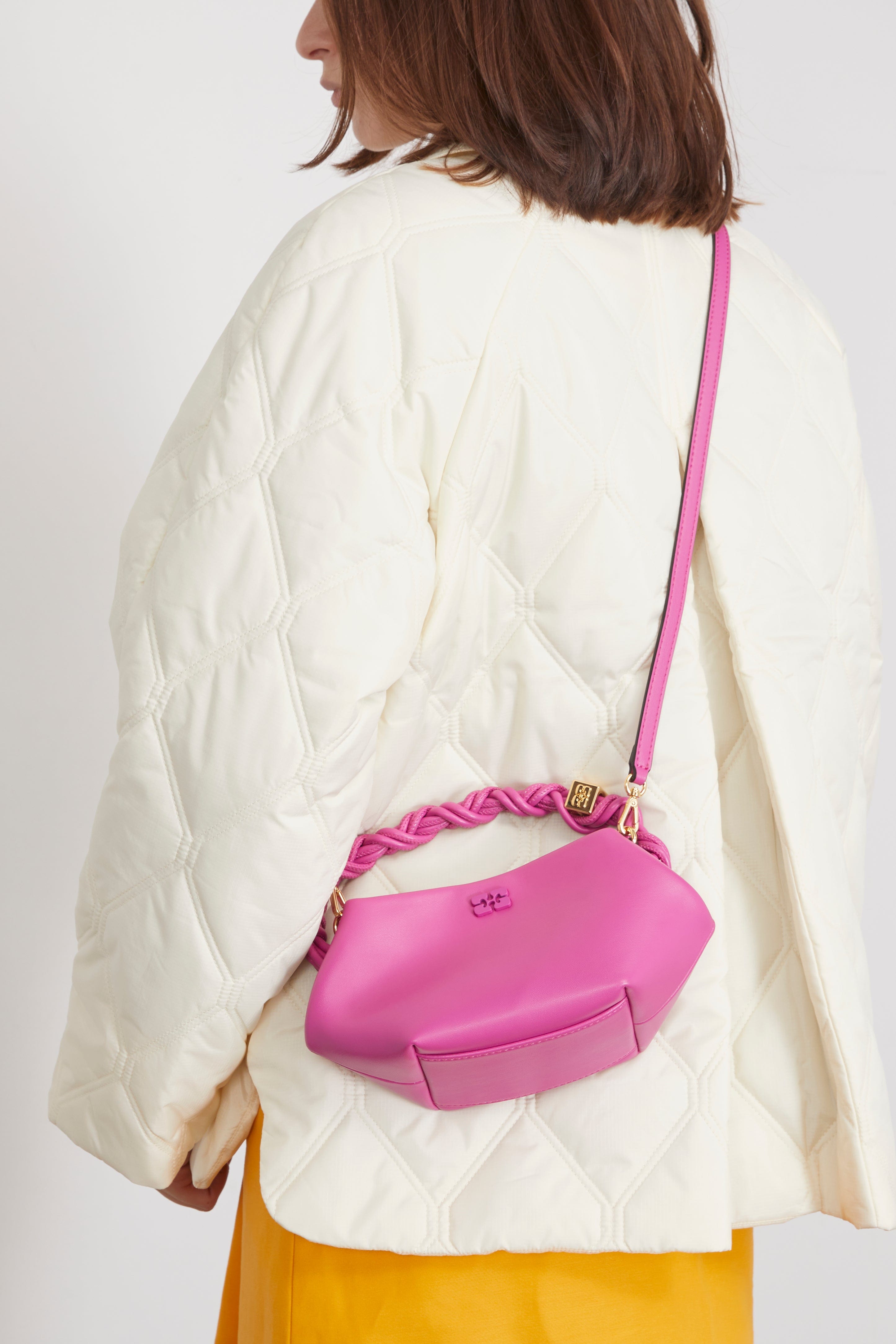 Ganni Top Handle Bags Bou Bag Mini in Shocking Pink Ganni Bou Bag Mini in Shocking Pink