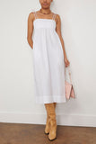 Ganni Casual Dresses Cotton Poplin String Midi Dress in Bright White Ganni Cotton Poplin String Midi Dress in Bright White