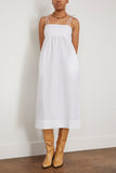 Ganni Casual Dresses Cotton Poplin String Midi Dress in Bright White Ganni Cotton Poplin String Midi Dress in Bright White