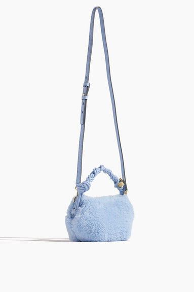 Ganni Top Handle Bags Bou Bag Mini Fur in Light Blue Vintage Ganni Bou Bag Mini Fur in Light Blue Vintage