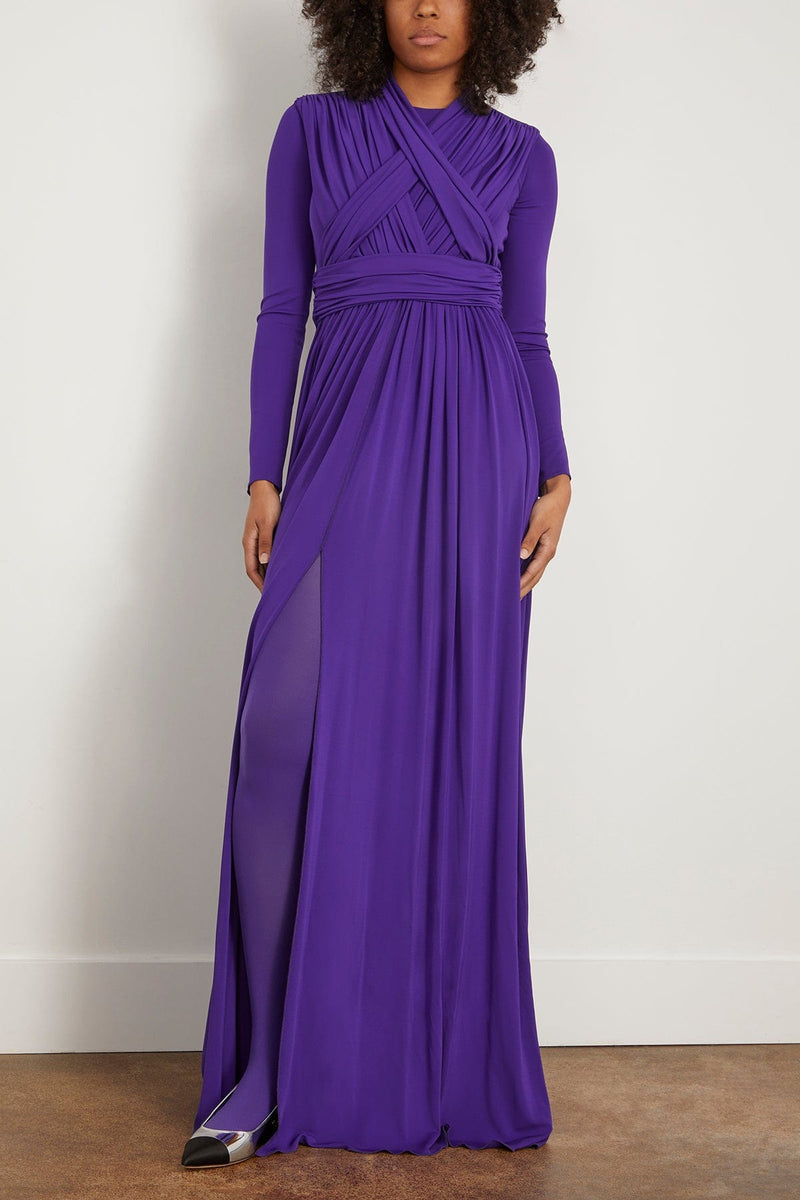 Giambattista Valli Viscose Jersey Maxi Dress in Violet – Hampden Clothing