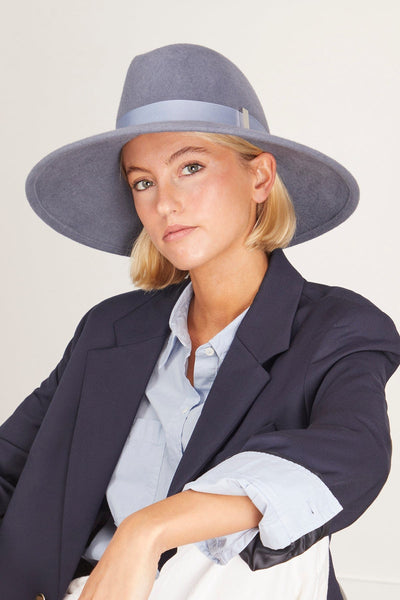 Gigi Burris Hats Requiem Hat in Denim Gigi Burris Requiem Hat in Denim