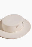 Gigi Burris Marion Boater in Ivory
