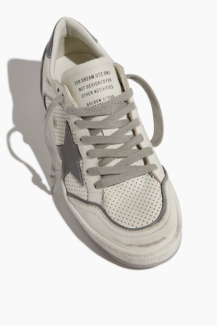 Golden Goose Low Top Sneakers Ball Star Sneaker in White/Silver Golden Goose Ball Star Sneaker in White/Silver