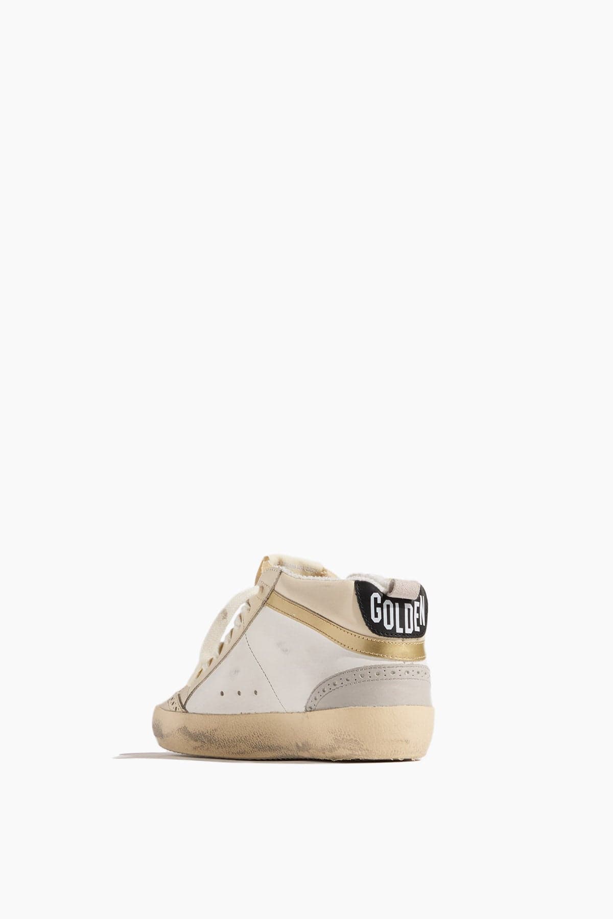 Golden Goose High Top Sneakers Mid Star Sneaker in White/Ivory/Light Lilac/Light Grey/Gold/Black Golden Goose Mid Star Sneaker in White/Ivory/Light Lilac/Light Grey/Gold/Black