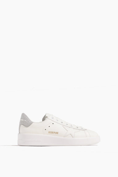 Golden Goose Low Top Sneakers Pure Star Sneaker in White/Silver Golden Goose Pure Star Sneaker in White/Silver