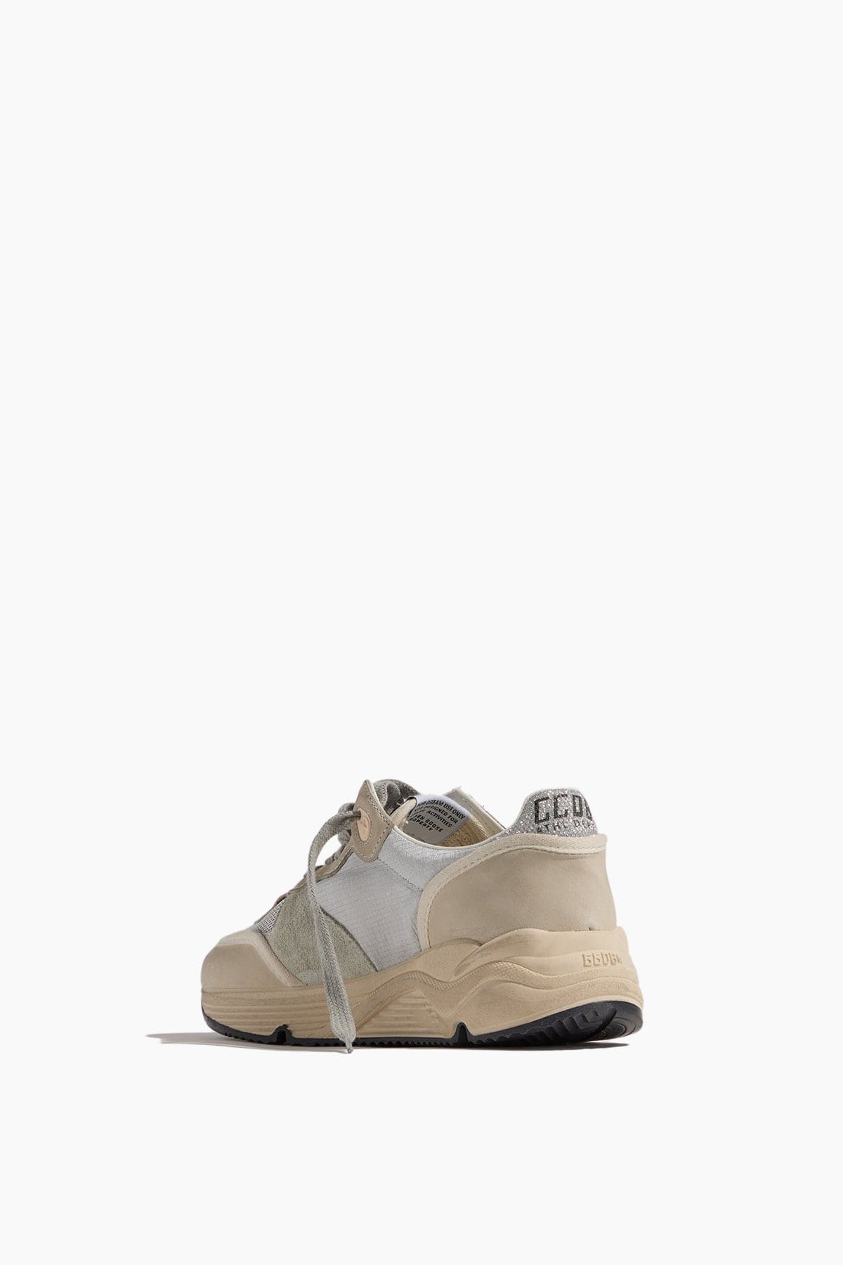 Golden Goose Low Top Sneakers Running Sole Sneaker in Silver/Ice/Buttercream Golden Goose Running Sole Sneaker in Silver/Ice/Buttercream