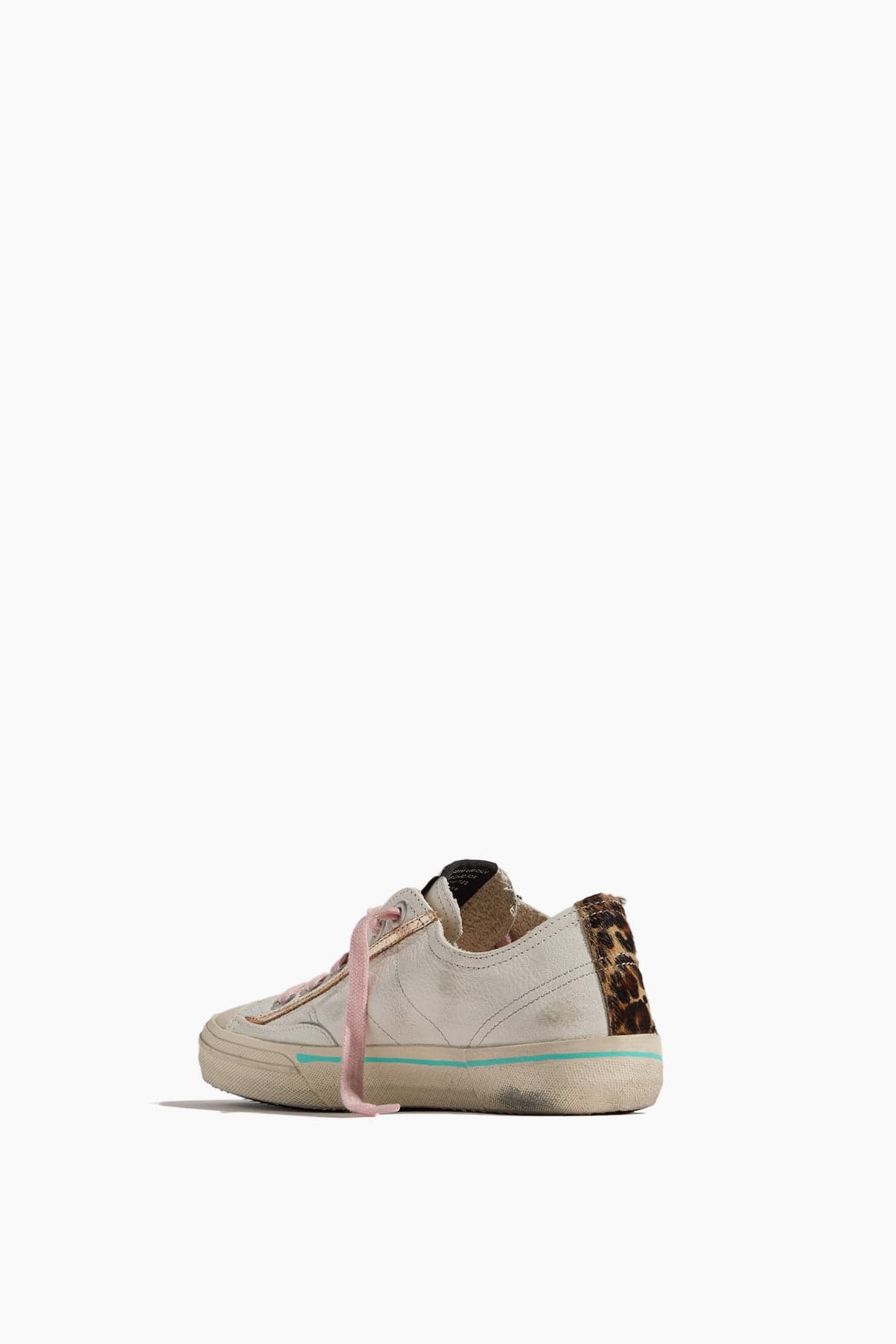 Golden Goose Low Top Sneakers V-Star 2 Sneaker in White/Silver/Beige/Brown Leo Golden Goose V-Star 2 Sneaker in White/Silver/Beige/Brown Leo