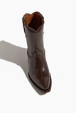 Grand Central Mocha Patent Shorty Boot in Coffee