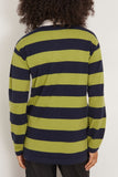 Guest In Residence Sweaters Rugby Sweater in Matcha/Midnight Stripe Guest in Residence Rugby Sweater in Matcha/Midnight Stripe