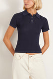 Guest In Residence Tops Shrunken Polo in Midnight Guest in Residence Shrunken Polo in Midnight