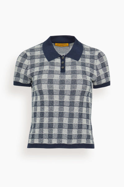 Tシャツ・カットソー Guest In Residence 'Shrunken' Polo Shirt Shrunken Polo - Midnight – Guest In Residence