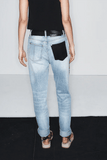 Hellessy Amir Jeans in Medium Wash/Black