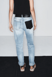 Amir Jeans in Medium Wash/Black (C)