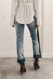 Hellessy Arin Jeans in Medium Wash/Maroon