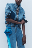 Hellessy Beck Jacket in Dark Stone Wash/Black