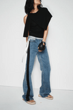 Hellessy Ben Jeans in Dark Stone Wash/White