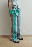 Hellessy Beni Jeans in Medium Wash/Mint