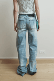 Hellessy Beni Jeans in Medium Wash/Mint