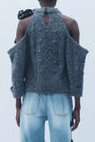 Hellessy Bryn Sweater in Heather Navy/Black/Ecru