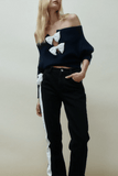 Hellessy Colin Sweater in Navy/Ecru