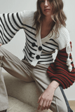Hellessy Craig Cardigan in Multi Stripe