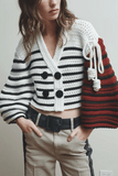 Hellessy Craig Cardigan in Multi Stripe