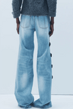 Hellessy Dan Jeans in Medium Wash/Black