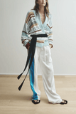 Hellessy Dax Cardigan in Multi Stripe/Black
