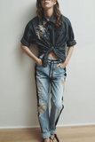 Hellessy Glenn Jeans in Medium Wash/Black