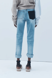 Hellessy Huma Jeans in Medium Wash/Black