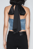 Hellessy Joel Halter Top in Dark Stone Wash/Black
